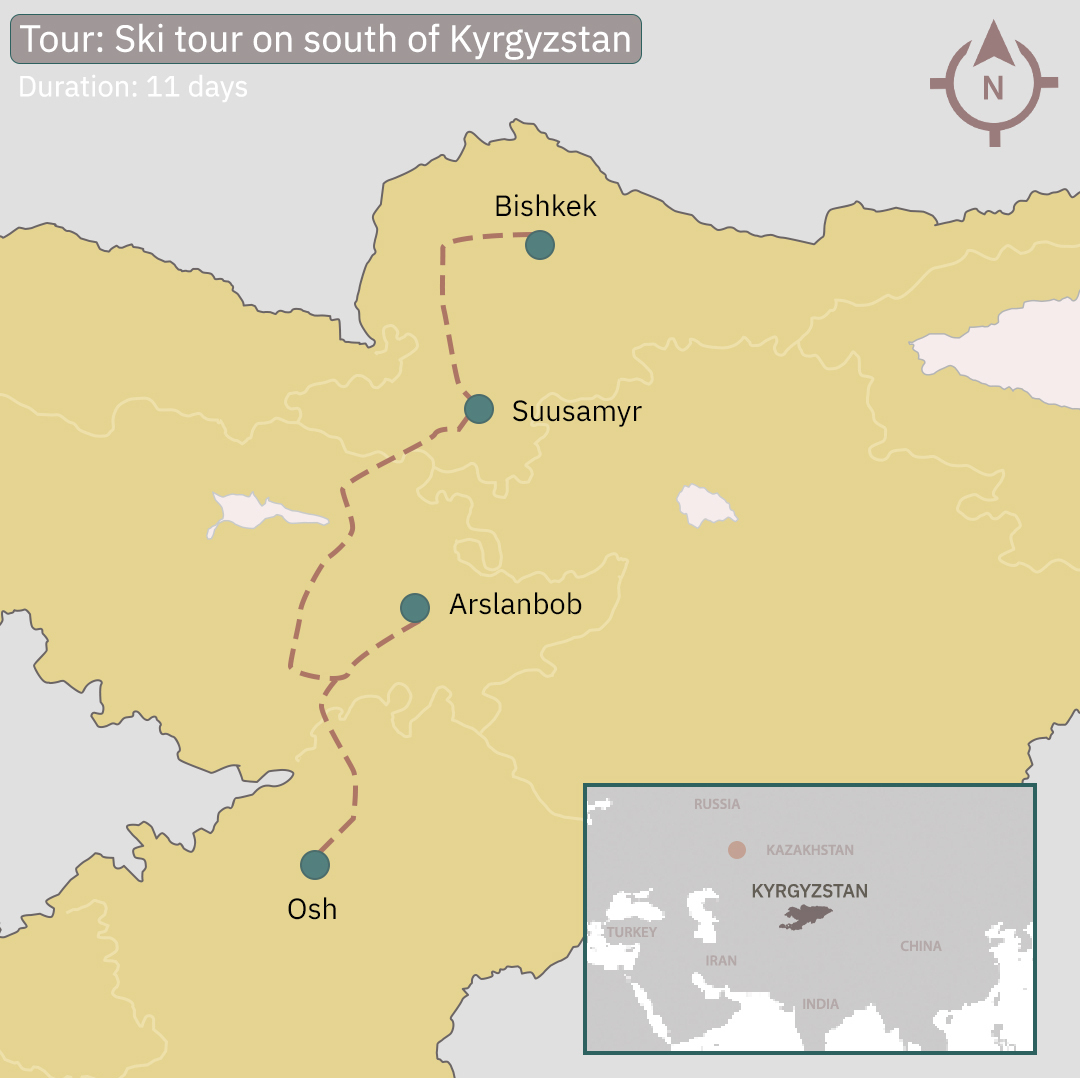 Map of tour program