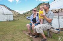 Having a rest in Golden Yurt after lunch