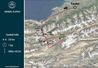 Map of Tour to Arabel Plateu Map of Tour to Arabel Plateu