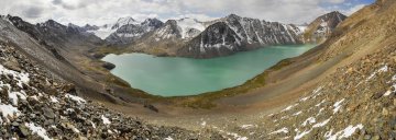 Panorama to Ala-Kul lake Panorama to Ala-Kul lake