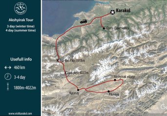 Map - Tour Adveture to Akshyirak Map - Tour Adveture to Akshyirak