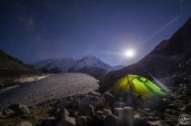 Overnight with view to Peak Karakol