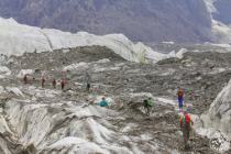 Hiking on the glacier