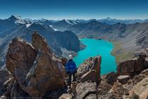 Panoramic view to Ala-Kul lake
