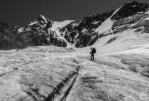 Walking on the glacier