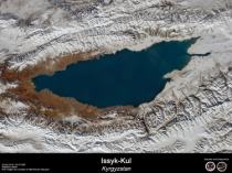 Issyk-Kul lake from space