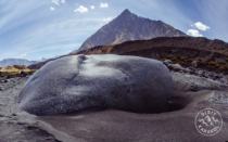 Stones around hot spring