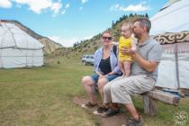 Having a rest in Golden Yurt after lunch