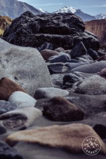 Stones around hot spring