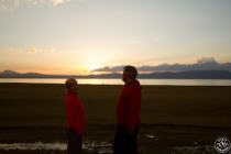 Sun set on Son-Kul lake