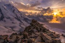 Sunset in the mountains