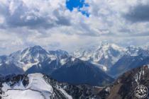 Panoramic view to mountain chain