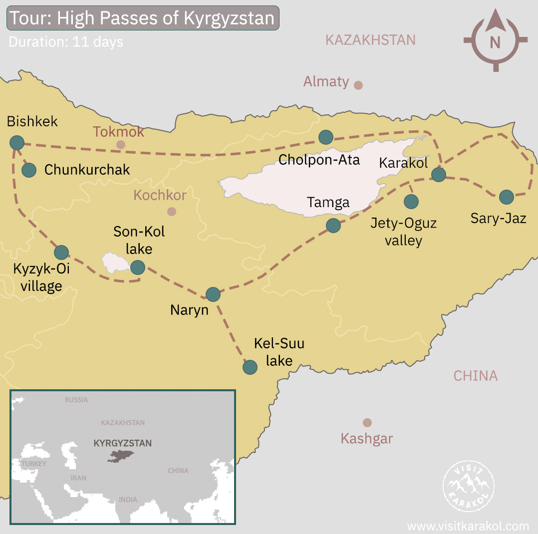 Map of tour Map of tour