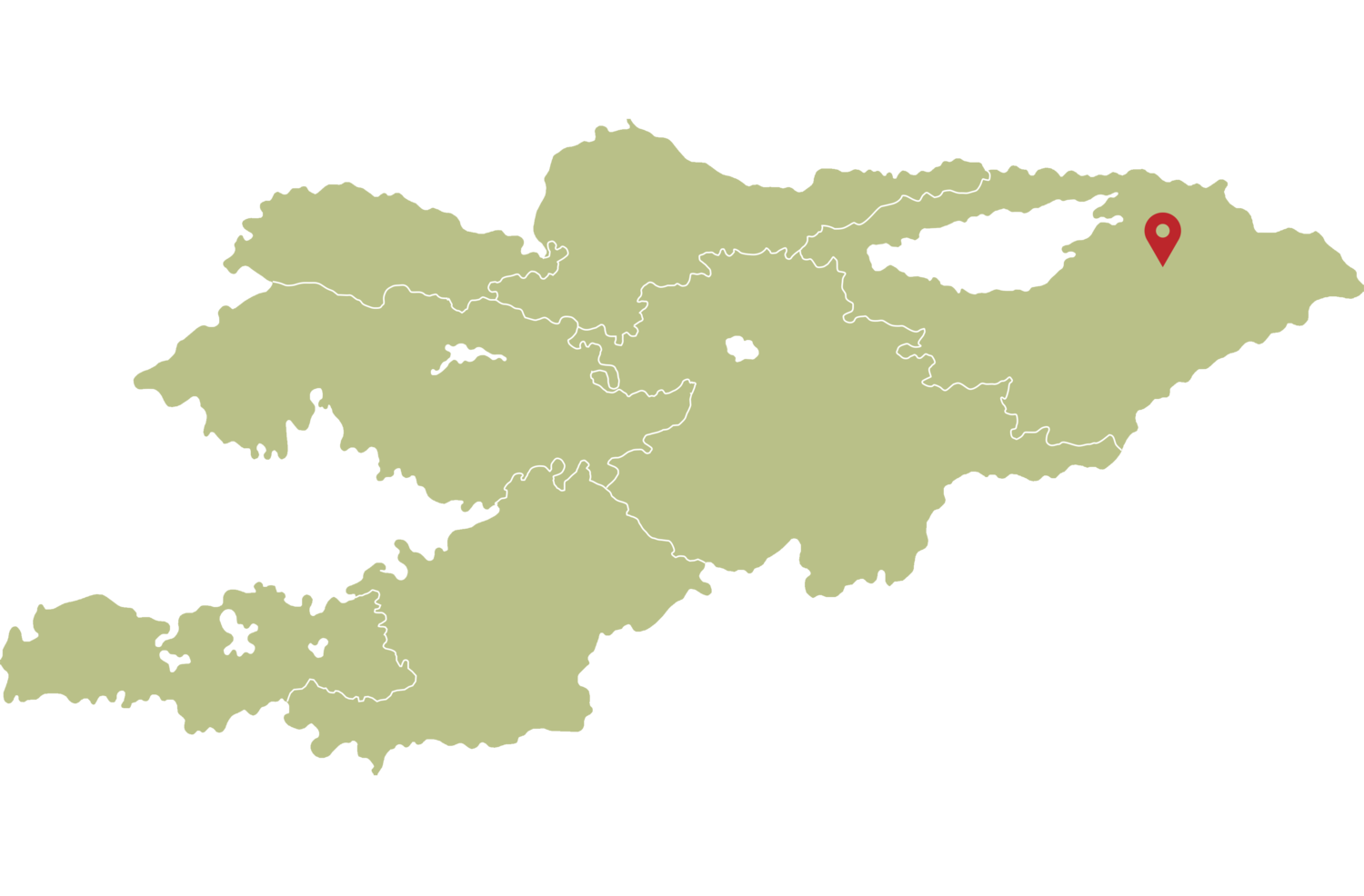 Map of Kyrgyzstan