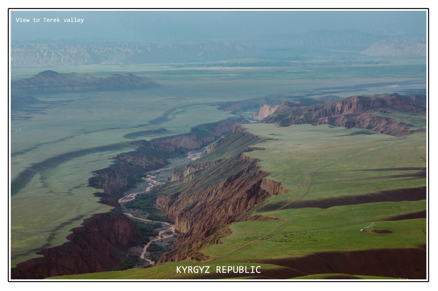 View to Terek valley, Kyrgyzstan 