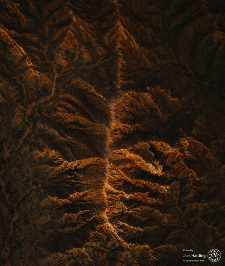 Mars Canyon from the sky. Aerial Photo by Jack Harding