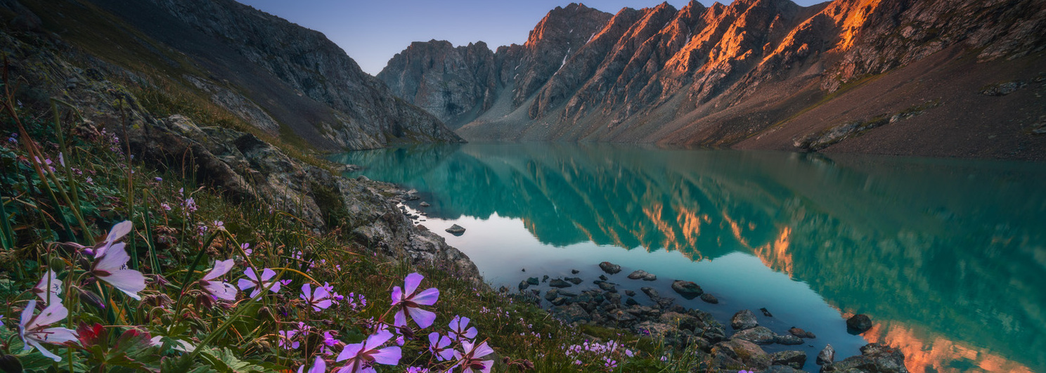 Ala-Kul lake in Kyrgyzstan