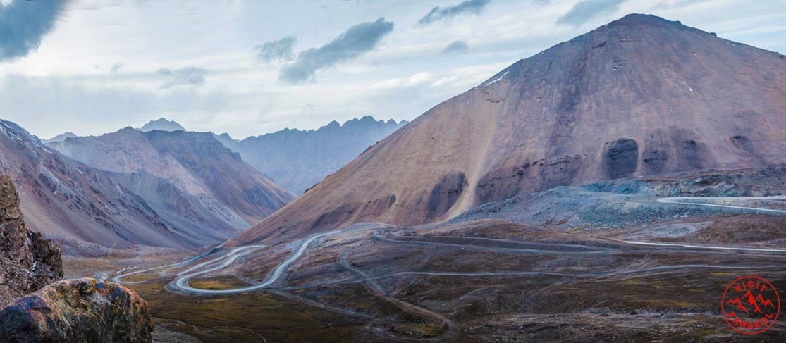 View from Chon-Ashu 3822 pass. Mountains at that area has different colors, which making that pass unique.