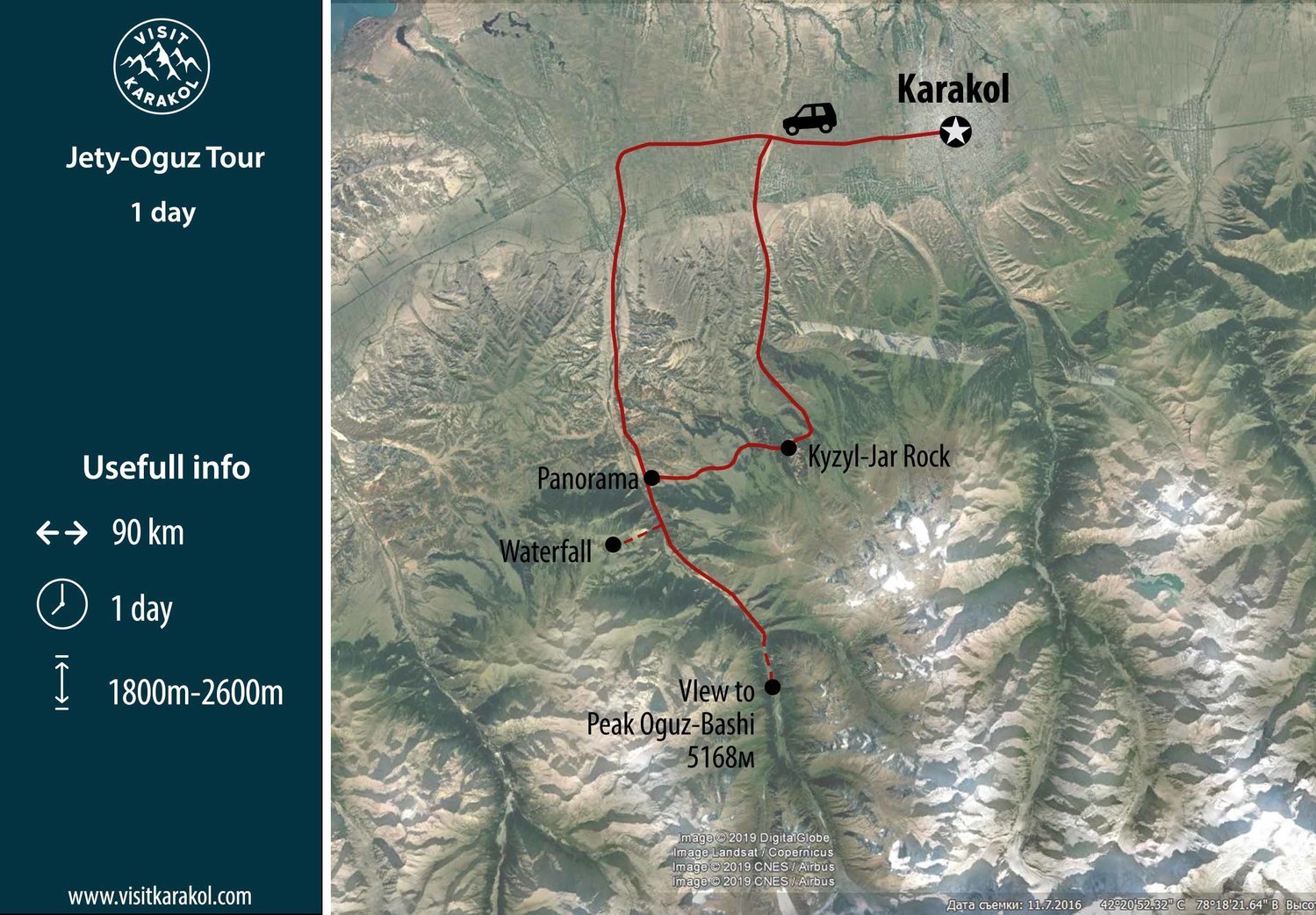 Map of tour Kyzyl-Jar