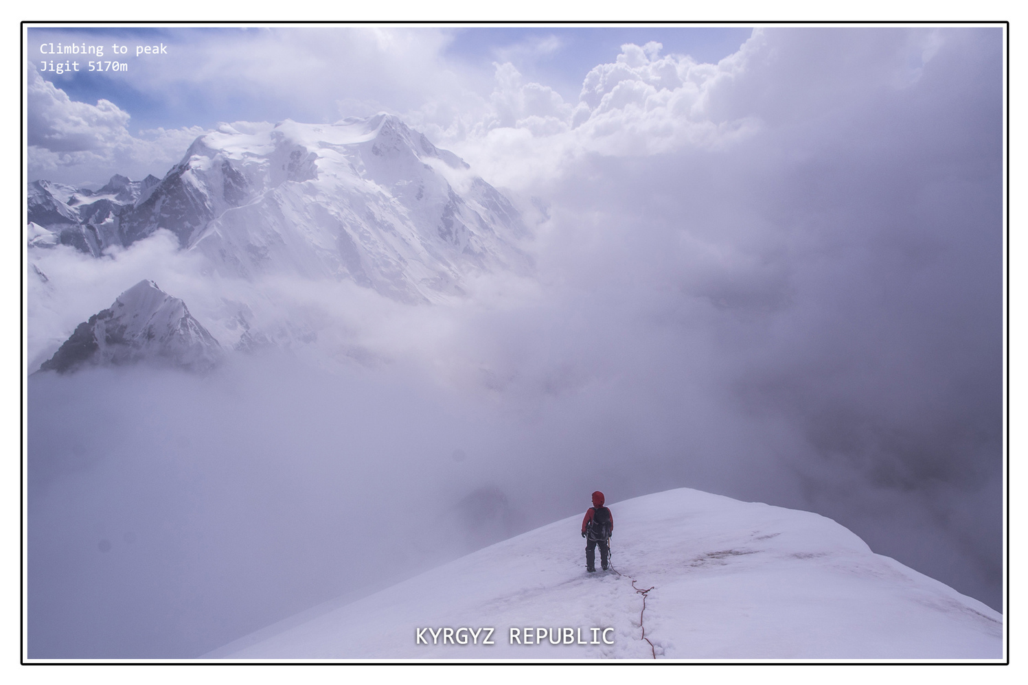 Climbing to peak Jigit 5170m, Kyrgyzstan 